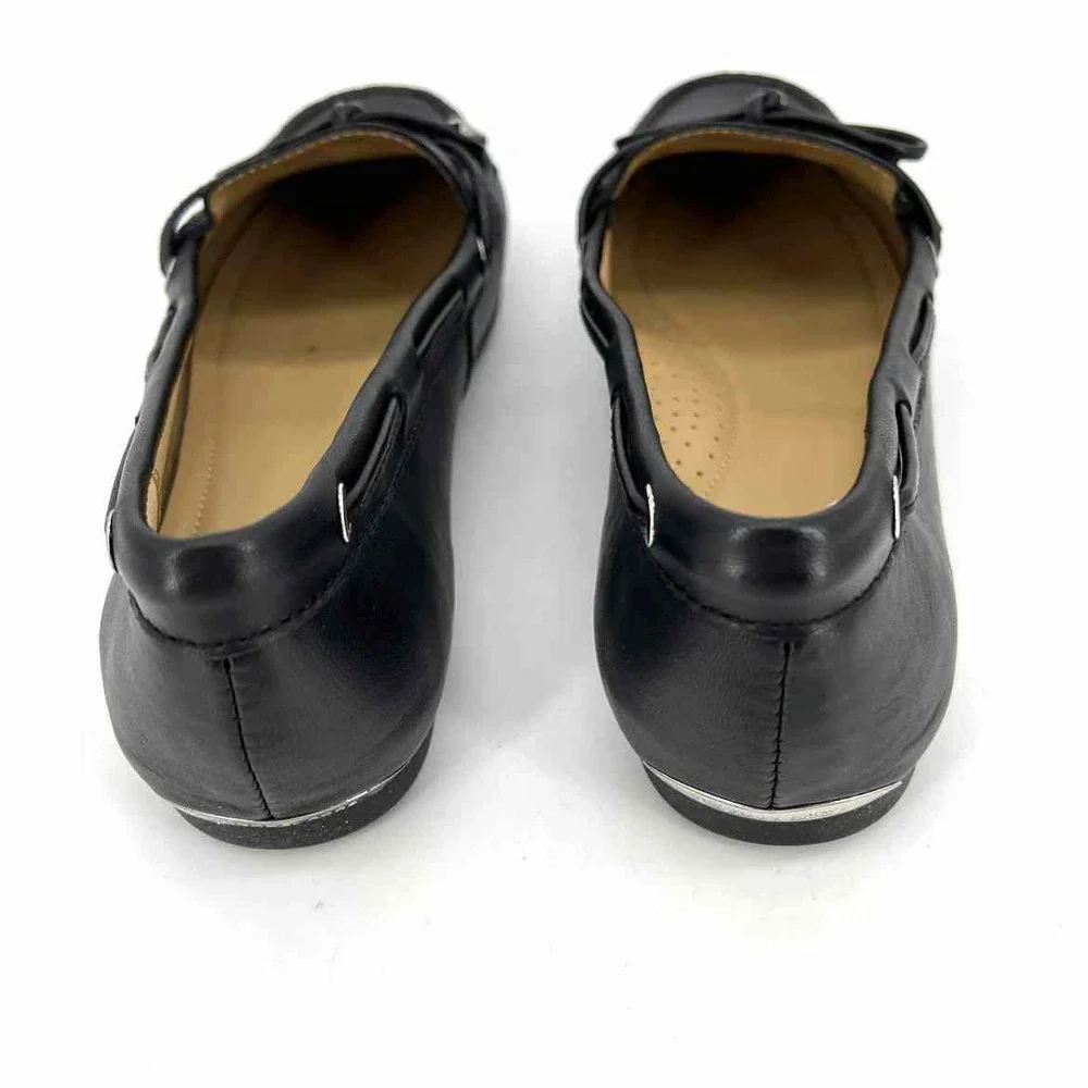 Shoe Size 7.5 Michael Kors Black Leather Loafers - Picture 4 of 4